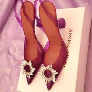 Authentic Amina Muaddi Begum Slingback shoes